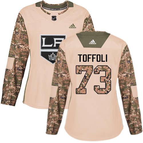 Adidas Kings #73 Tyler Toffoli Camo Authentic 2017 Veterans Day Women's Stitched NHL Jersey