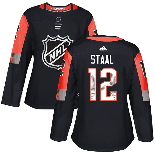 Adidas Wild #12 Eric Staal Black 2018 All-Star Central Division Authentic Women's Stitched NHL Jersey - Click Image to Close