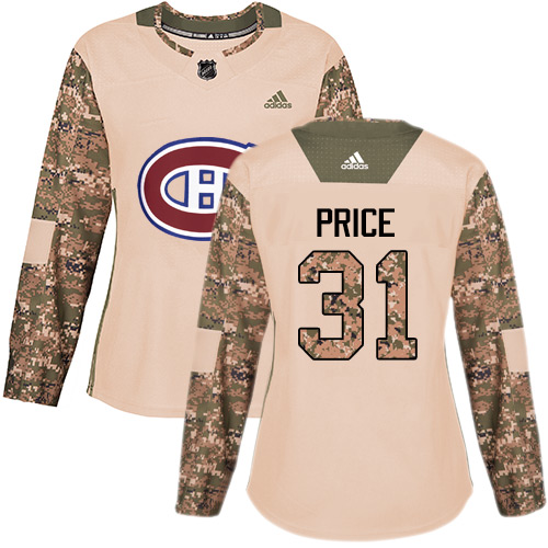 Adidas Canadiens #31 Carey Price Camo Authentic 2017 Veterans Day Women's Stitched NHL Jersey