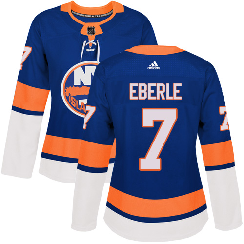 Adidas Islanders #7 Jordan Eberle Royal Blue Home Authentic Women's Stitched NHL Jersey - Click Image to Close