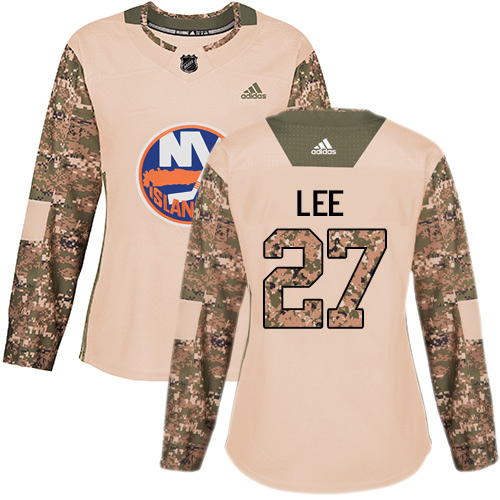 Adidas Islanders #27 Anders Lee Camo Authentic 2017 Veterans Day Women's Stitched NHL Jersey