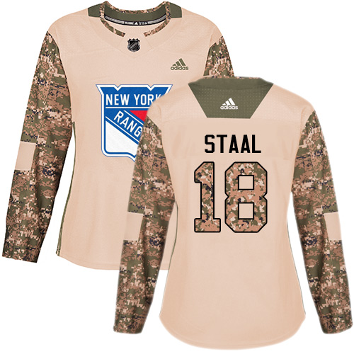 Adidas Rangers #18 Marc Staal Camo Authentic 2017 Veterans Day Women's Stitched NHL Jersey