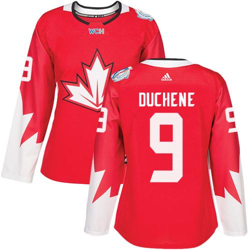 Team Canada #9 Matt Duchene Red 2016 World Cup Women's Stitched NHL Jersey - Click Image to Close