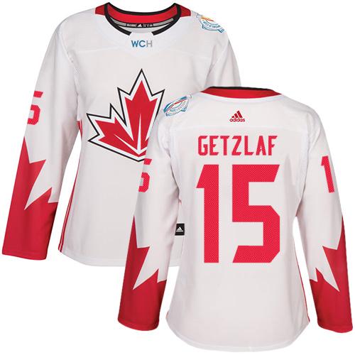 Team Canada #15 Ryan Getzlaf White 2016 World Cup Women's Stitched NHL Jersey - Click Image to Close