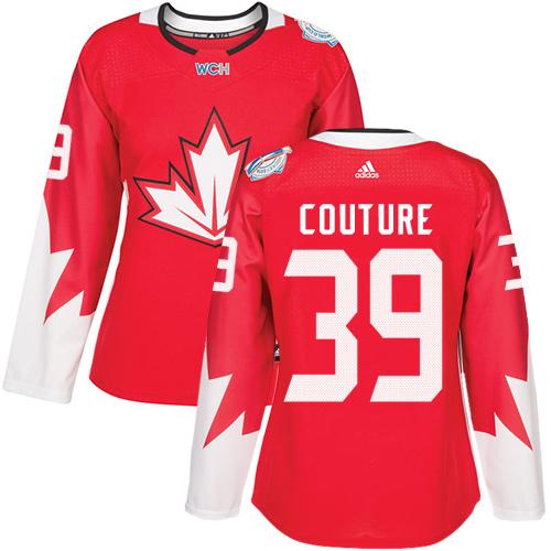 Team Canada #39 Logan Couture Red 2016 World Cup Women's Stitched NHL Jersey - Click Image to Close