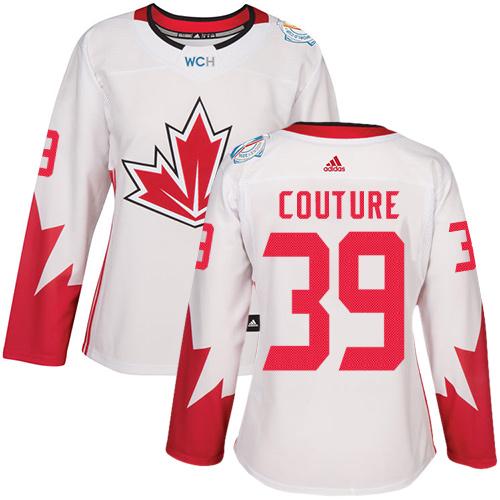 Team Canada #39 Logan Couture White 2016 World Cup Women's Stitched NHL Jersey - Click Image to Close