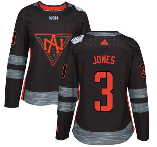 Team North America #3 Seth Jones Black 2016 World Cup Women's Stitched NHL Jersey