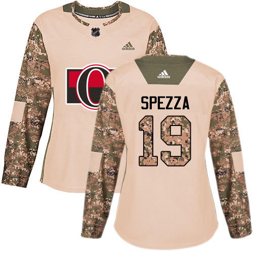 Adidas Senators #19 Jason Spezza Camo Authentic 2017 Veterans Day Women's Stitched NHL Jersey