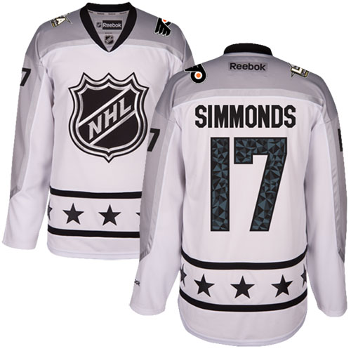 Flyers #17 Wayne Simmonds White 2017 All-Star Metropolitan Division Women's Stitched NHL Jersey