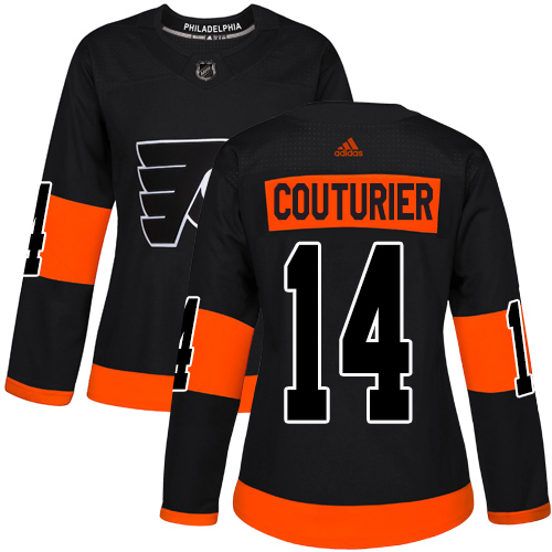 Adidas Flyers #14 Sean Couturier Black Alternate Authentic Women's Stitched NHL Jersey - Click Image to Close