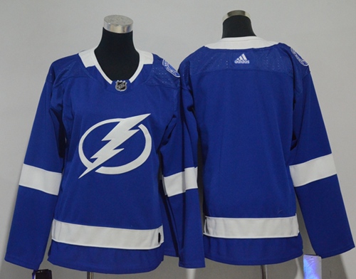 Adidas Lightning Blank Blue Home Authentic Women's Stitched NHL Jersey - Click Image to Close