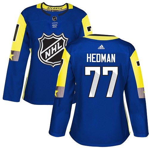 Adidas Lightning #77 Victor Hedman Royal 2018 All-Star Atlantic Division Authentic Women's Stitched NHL Jersey - Click Image to Close