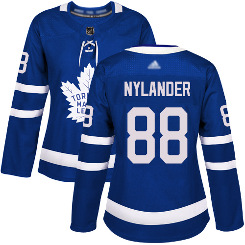 Maple Leafs #88 William Nylander Blue Home Authentic Women's Stitched Hockey Jersey - Click Image to Close