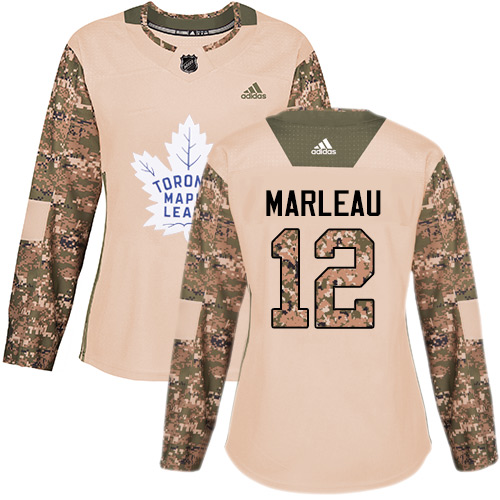 Adidas Maple Leafs #12 Patrick Marleau Camo Authentic 2017 Veterans Day Women's Stitched NHL Jersey