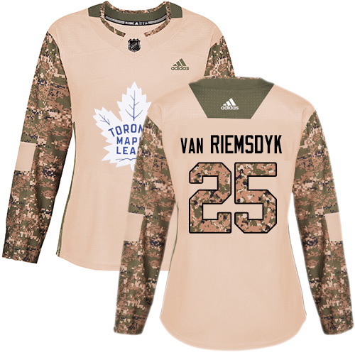 Adidas Maple Leafs #25 James Van Riemsdyk Camo Authentic 2017 Veterans Day Women's Stitched NHL Jersey