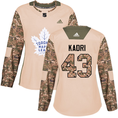 Adidas Maple Leafs #43 Nazem Kadri Camo Authentic 2017 Veterans Day Women's Stitched NHL Jersey