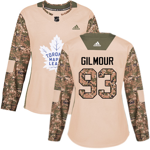 Adidas Maple Leafs #93 Doug Gilmour Camo Authentic 2017 Veterans Day Women's Stitched NHL Jersey