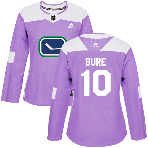 Adidas Canucks #10 Pavel Bure Purple Authentic Fights Cancer Women's Stitched NHL Jersey