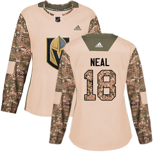 Adidas Golden Knights #18 James Neal Camo Authentic 2017 Veterans Day Women's Stitched NHL Jersey