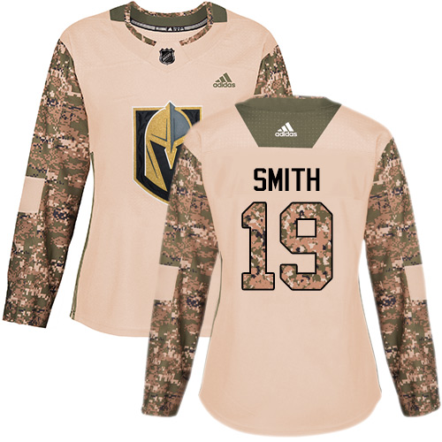 Adidas Golden Knights #19 Reilly Smith Camo Authentic 2017 Veterans Day Women's Stitched NHL Jersey