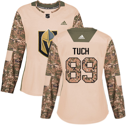 Adidas Golden Knights #89 Alex Tuch Camo Authentic 2017 Veterans Day Women's Stitched NHL Jersey