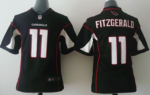 Nike Cardinals #11 Larry Fitzgerald Black Alternate Youth Stitched NFL Elite Jersey