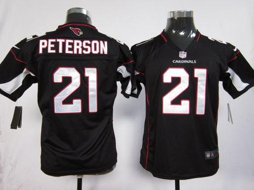 Nike Cardinals #21 Patrick Peterson Black Alternate Youth Stitched NFL Elite Jersey