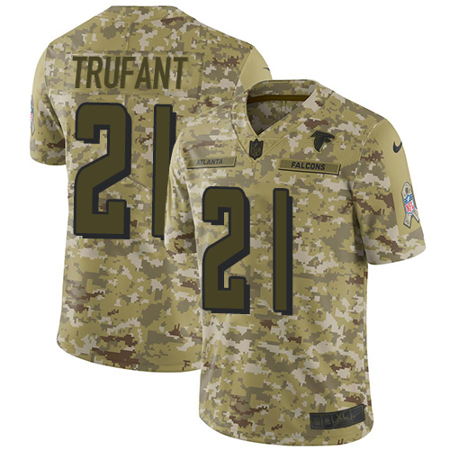 Nike Falcons #21 Desmond Trufant Camo Youth Stitched NFL Limited 2018 Salute to Service Jersey