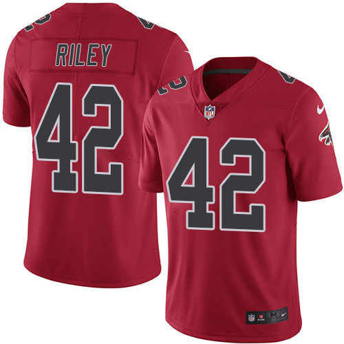 Nike Falcons #42 Duke Riley Red Youth Stitched NFL Limited Rush Jersey