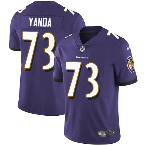 Nike Ravens #73 Marshal Yanda Purple Team Color Youth Stitched NFL Vapor Untouchable Limited Jersey - Click Image to Close