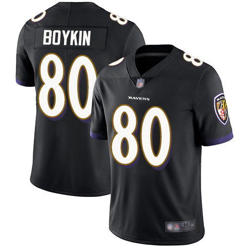 Ravens #80 Miles Boykin Black Alternate Youth Stitched Football Vapor Untouchable Limited Jersey - Click Image to Close