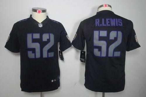 Nike Ravens #52 Ray Lewis Black Impact Youth Stitched NFL Limited Jersey