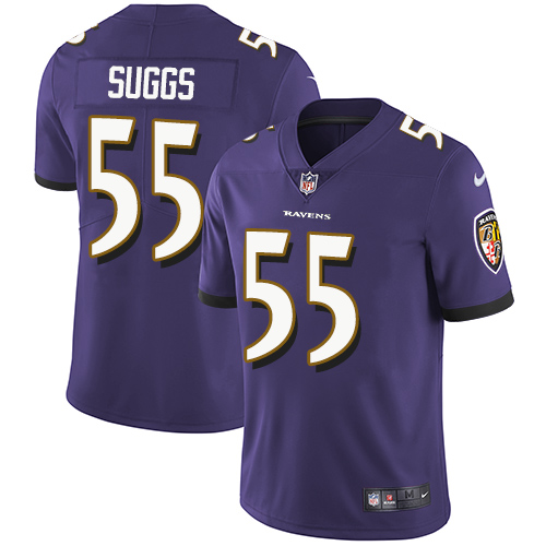 Nike Ravens #55 Terrell Suggs Purple Team Color Youth Stitched NFL Vapor Untouchable Limited Jersey