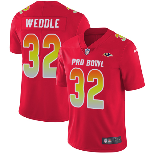 Nike Ravens #32 Eric Weddle Red Youth Stitched NFL Limited AFC 2019 Pro Bowl Jersey