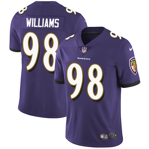 Nike Ravens #98 Brandon Williams Purple Team Color Youth Stitched NFL Vapor Untouchable Limited Jersey