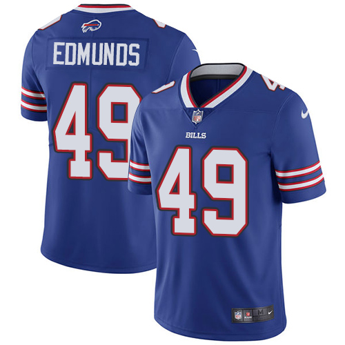 Nike Bills #49 Tremaine Edmunds Royal Blue Team Color Youth Stitched NFL Vapor Untouchable Limited Jersey - Click Image to Close