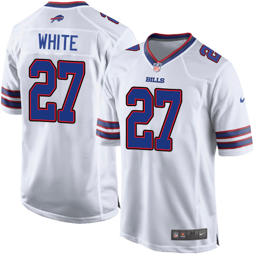 Nike Bills #27 Tre'Davious White White Youth Stitched NFL New Elite Jersey - Click Image to Close