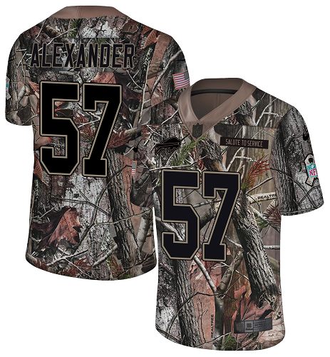 Nike Bills #57 Lorenzo Alexander Camo Youth Stitched NFL Limited Rush Realtree Jersey