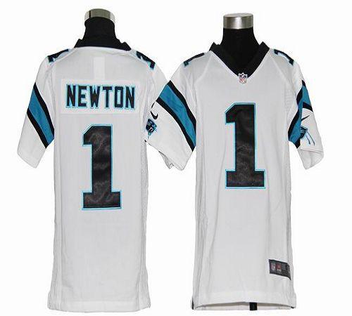 Nike Panthers #1 Cam Newton White Youth Stitched NFL Elite Jersey