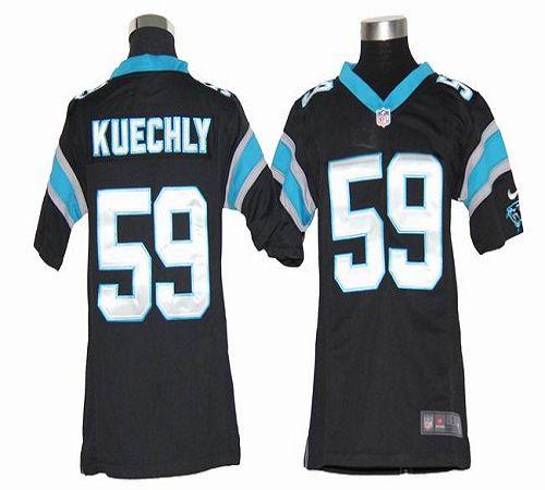 Nike Panthers #59 Luke Kuechly Black Team Color Youth Stitched NFL Elite Jersey