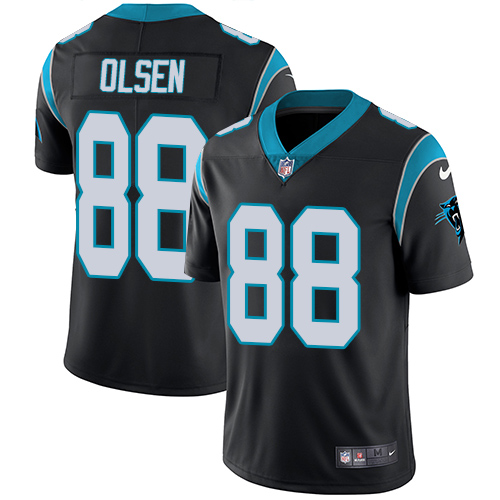 Nike Panthers #88 Greg Olsen Black Team Color Youth Stitched NFL Vapor Untouchable Limited Jersey - Click Image to Close