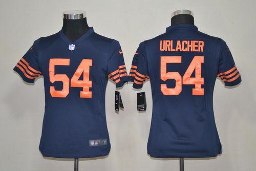 Nike Bears #54 Brian Urlacher Navy Blue Alternate Youth Stitched NFL Elite Jersey