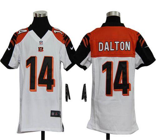 Nike Bengals #14 Andy Dalton White Youth Stitched NFL Elite Jersey