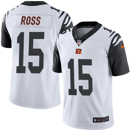 Nike Bengals #15 John Ross White Youth Stitched NFL Limited Rush Jersey