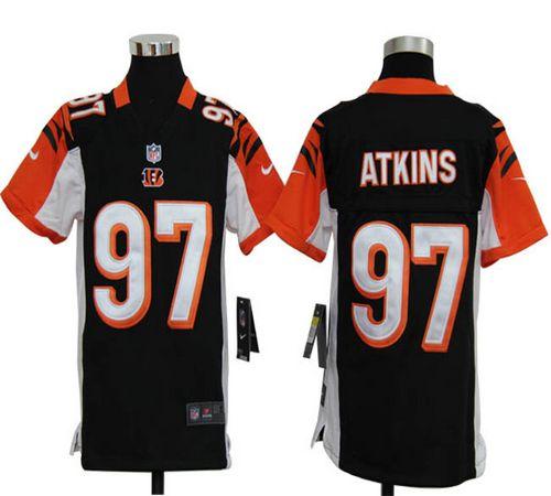 Nike Bengals #97 Geno Atkins Black Team Color Youth Stitched NFL Elite Jersey