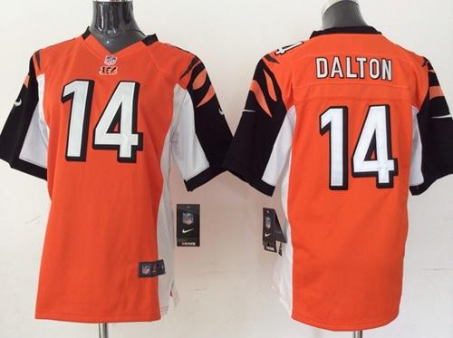 Nike Bengals #14 Andy Dalton Orange Alternate Youth Stitched NFL Elite Jersey