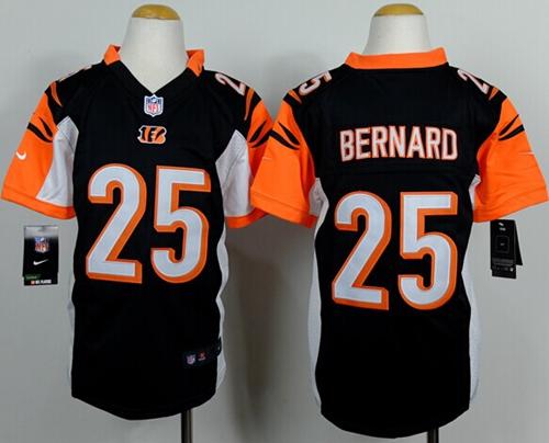 Nike Bengals #25 Giovani Bernard Black Team Color Youth Stitched NFL Elite Jersey