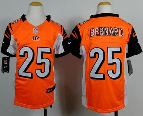 Nike Bengals #25 Giovani Bernard Orange Alternate Youth Stitched NFL Elite Jersey