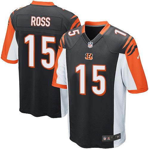 Nike Bengals #15 John Ross Black Team Color Youth Stitched NFL Elite Jersey