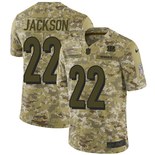 Nike Bengals #22 William Jackson Camo Youth Stitched NFL Limited 2018 Salute to Service Jersey